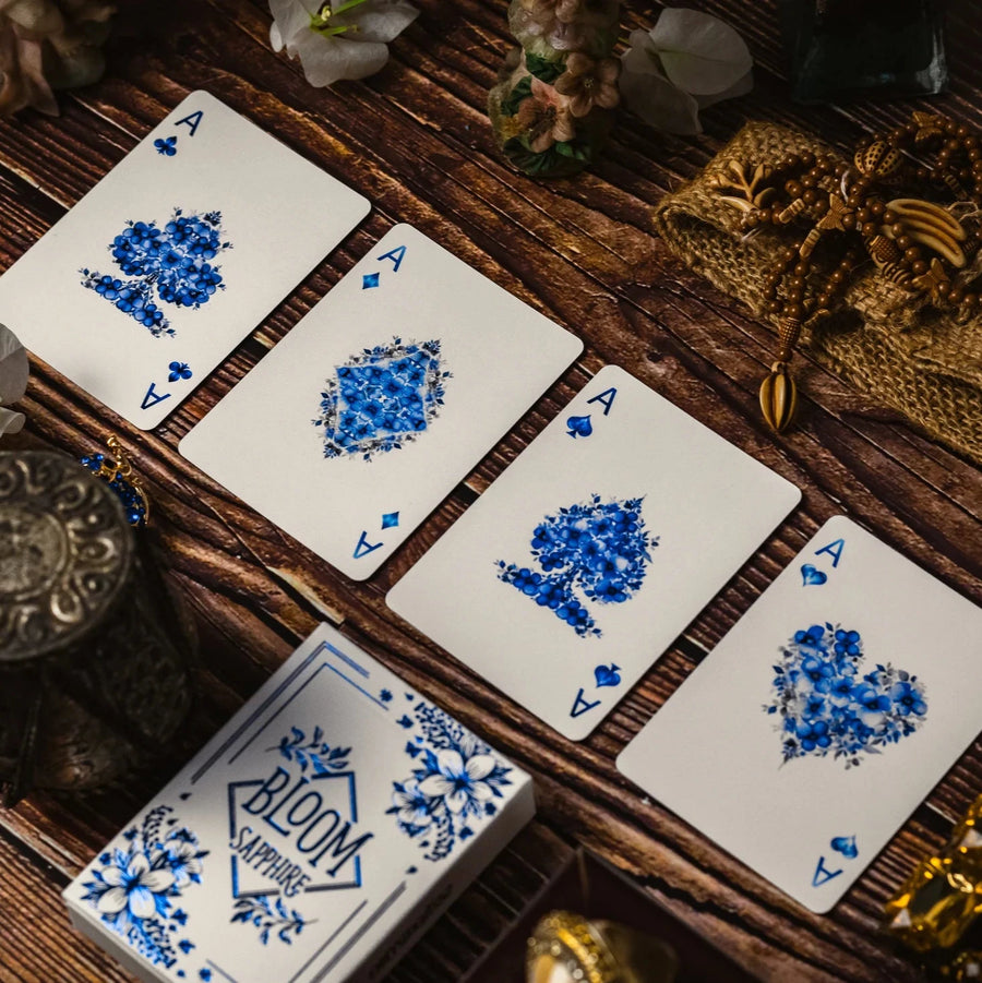 Bloom Sapphire Playing Cards Emily Sleights are the best deck of cards for cardistry 