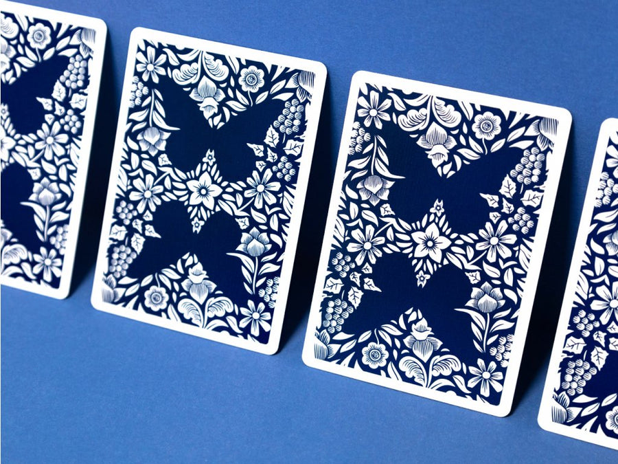 Blue Workers Edition Butterfly Playing Cards Playing Cards by Butterfly Playing Cards