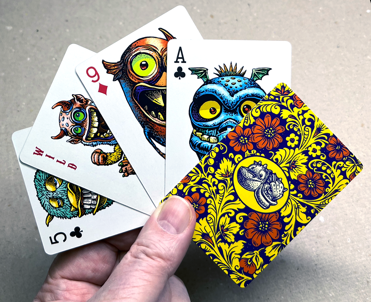 Imaginary Friends and Fiends Playing Cards Playing Cards by ChetArt