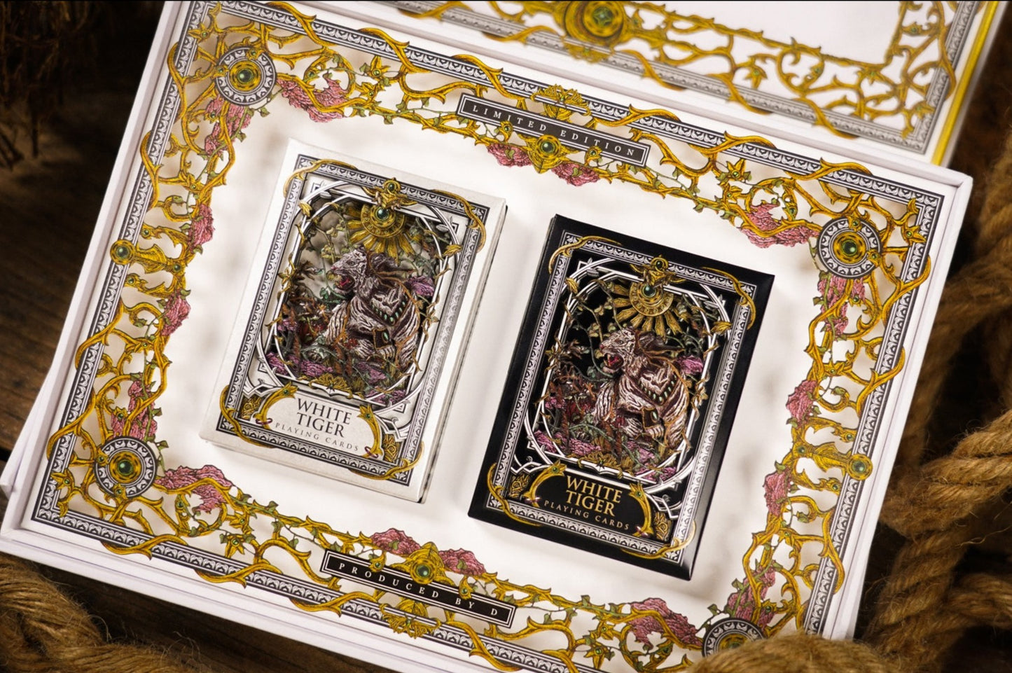 White Tiger Playing Cards Playing Cards by Ark Playing Cards