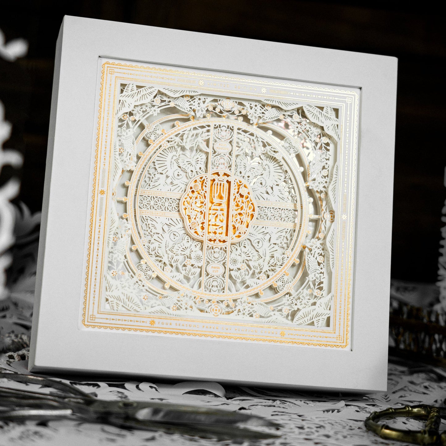 The Four Seasons White Boxset Playing Cards by Ark Playing Cards