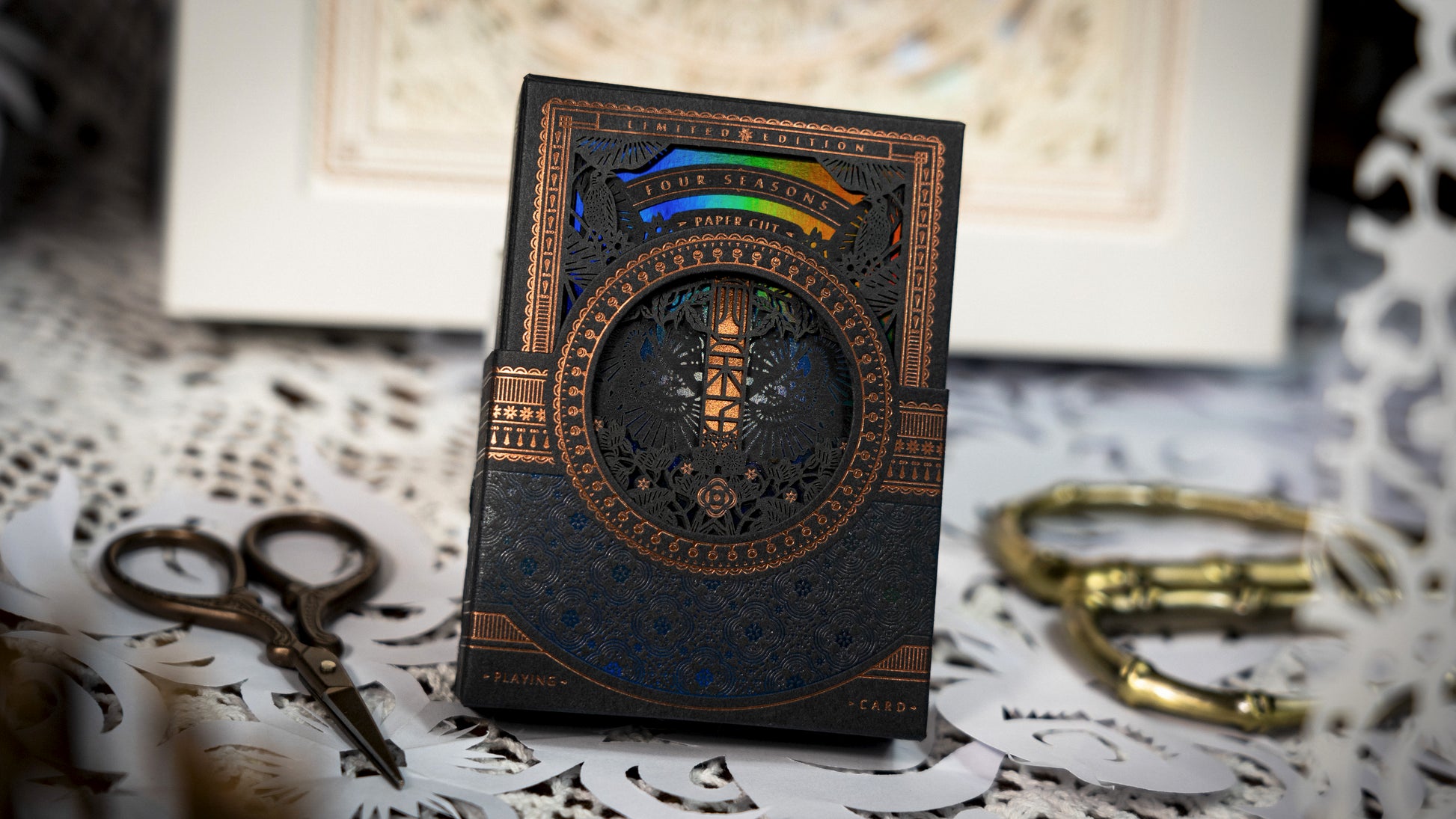 The Four Seasons White Boxset Playing Cards by Ark Playing Cards