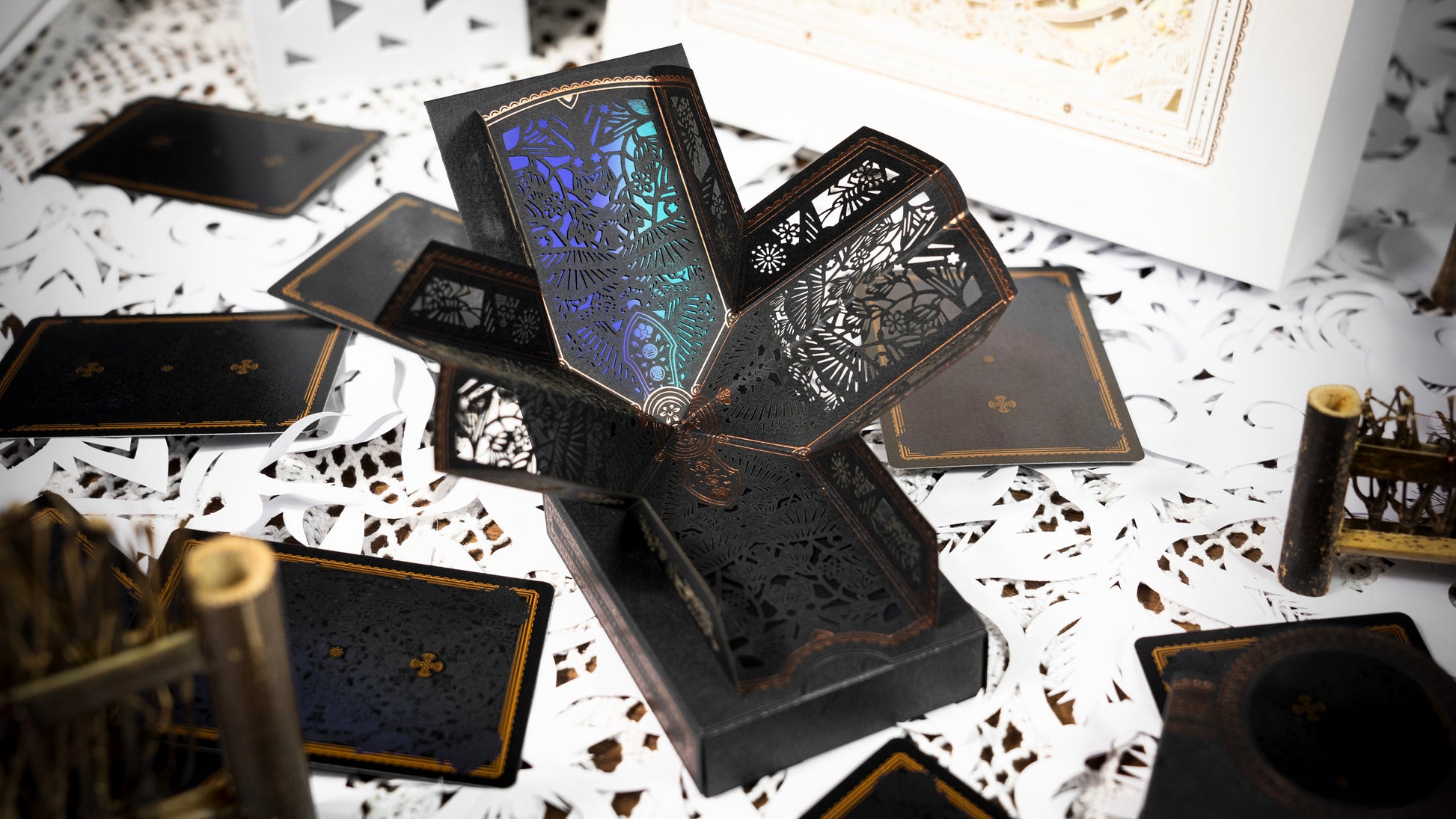 The Four Seasons White Boxset Playing Cards by Ark Playing Cards