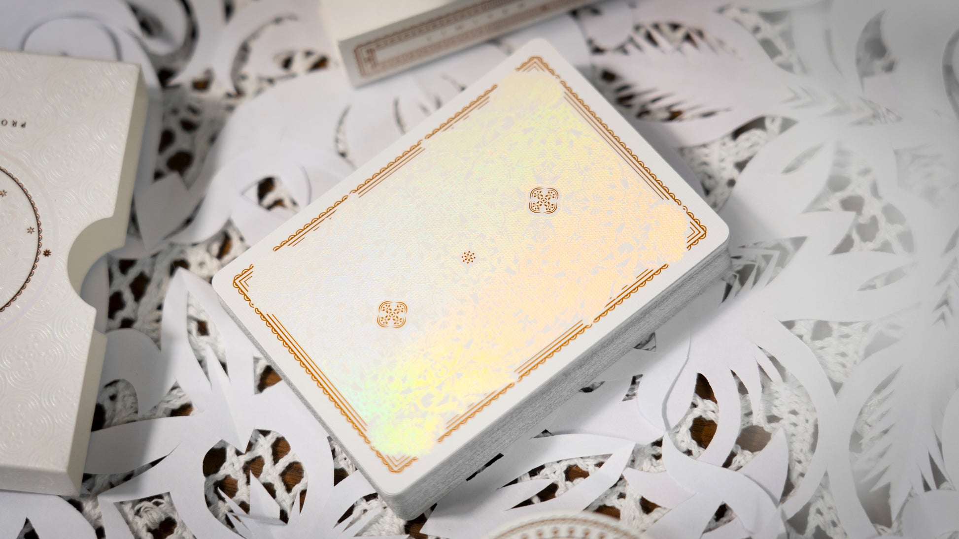 The Four Seasons White Boxset Playing Cards by Ark Playing Cards