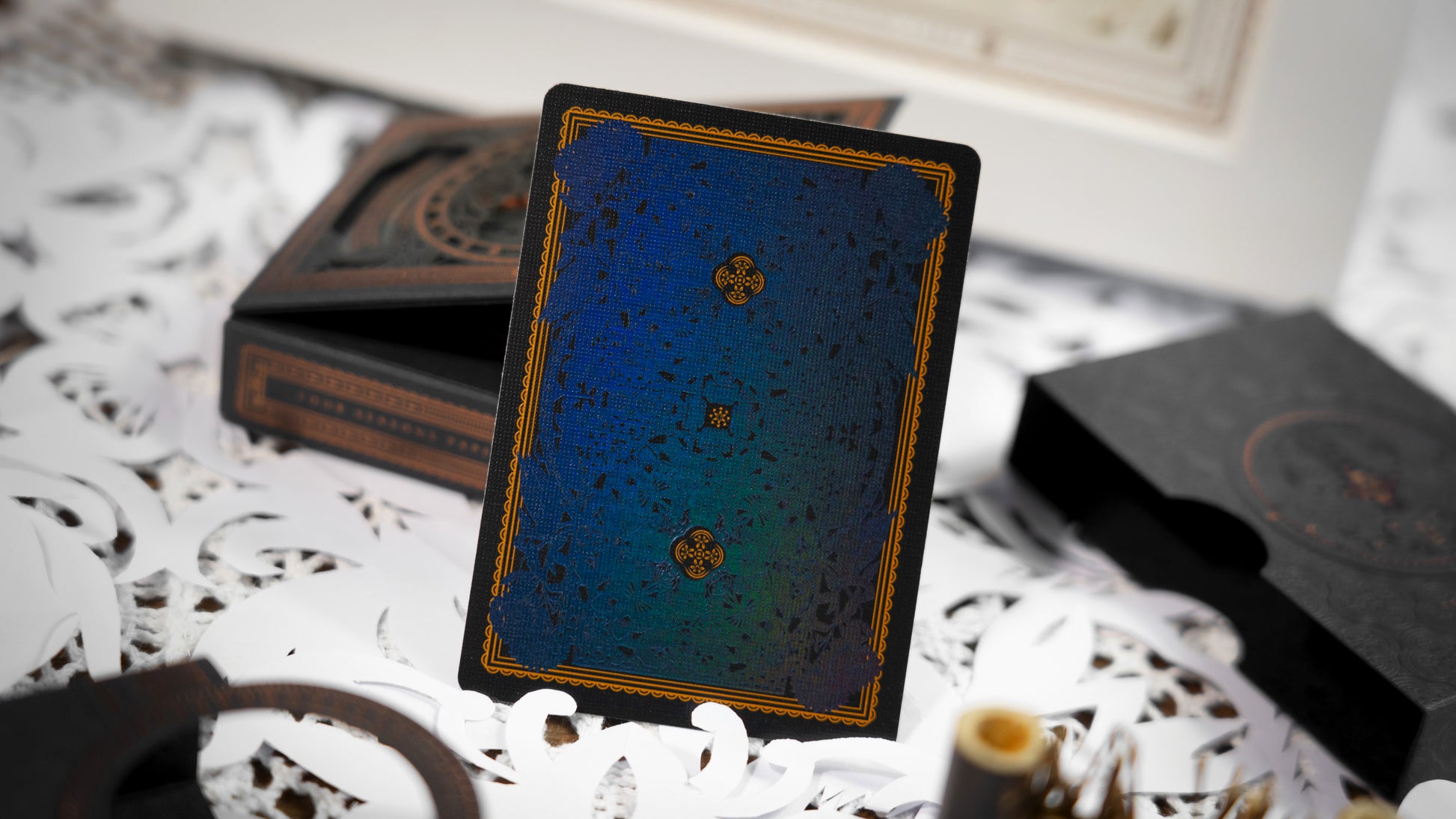 The Four Seasons White Boxset Playing Cards by Ark Playing Cards