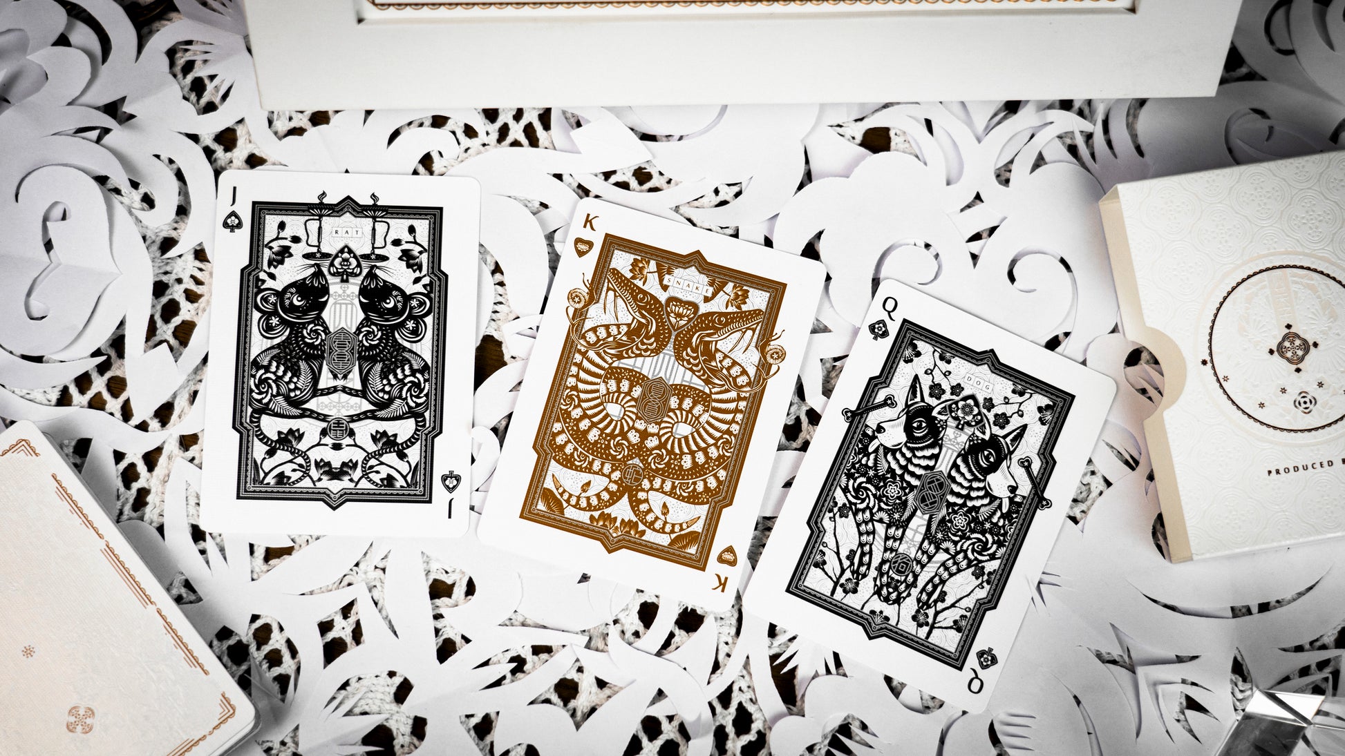 The Four Seasons White Boxset Playing Cards by Ark Playing Cards