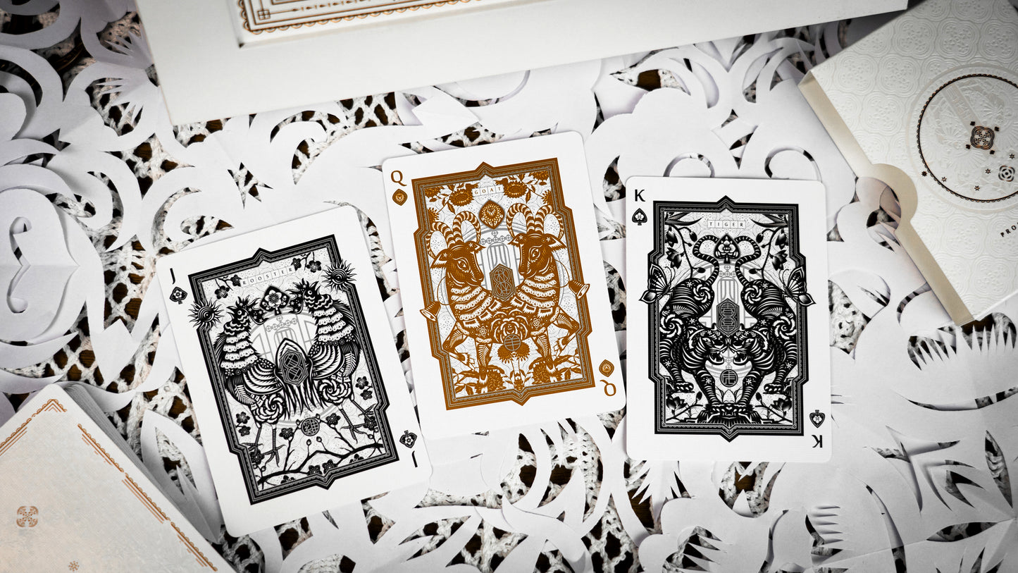 The Four Seasons White Boxset Playing Cards by Ark Playing Cards