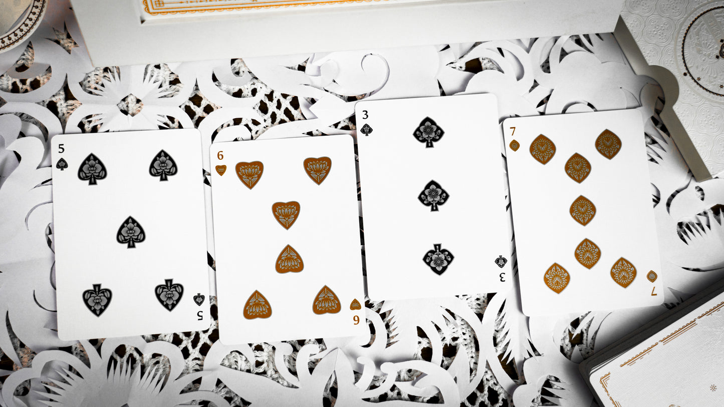 The Four Seasons White Boxset Playing Cards by Ark Playing Cards