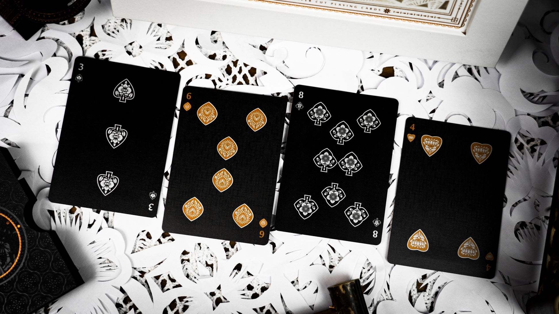 The Four Seasons White Boxset Playing Cards by Ark Playing Cards