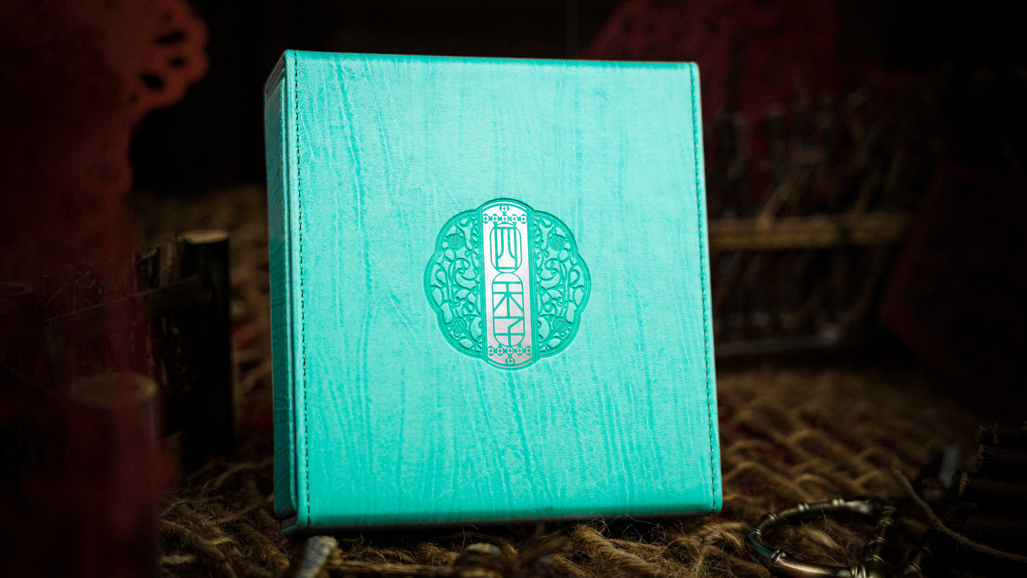 Four Seasons Tiffany Blue Luxury Leather Boxset Playing Cards by Ark Playing Cards