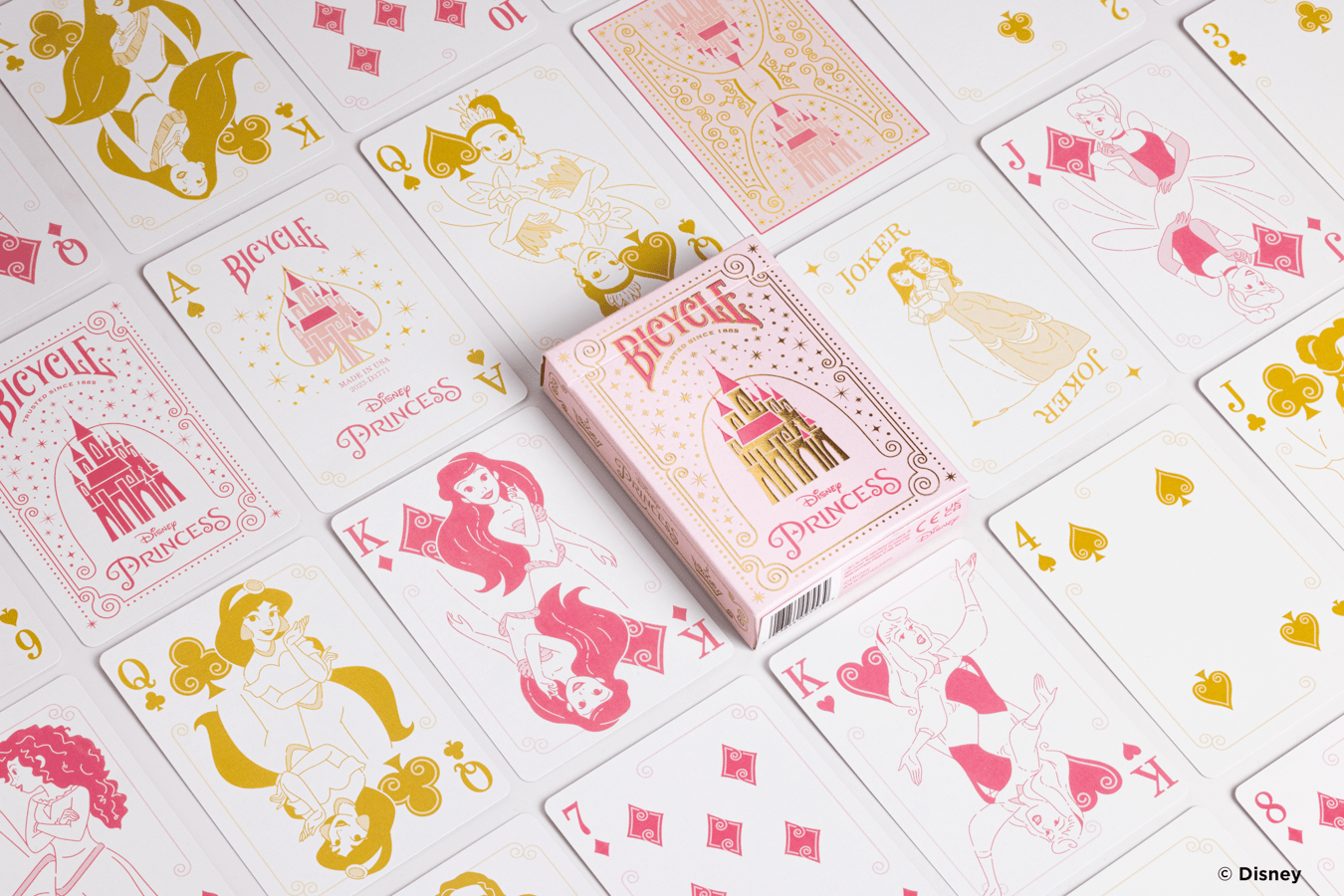 Bicycle Disney Princess Playing Cards - Pink Playing Cards by Bicycle Playing Cards