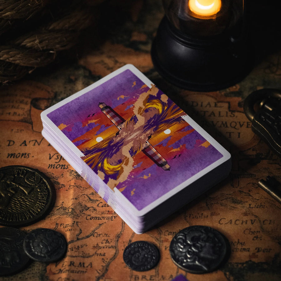 Lighthouse Dusk Playing Cards by Emily sleights