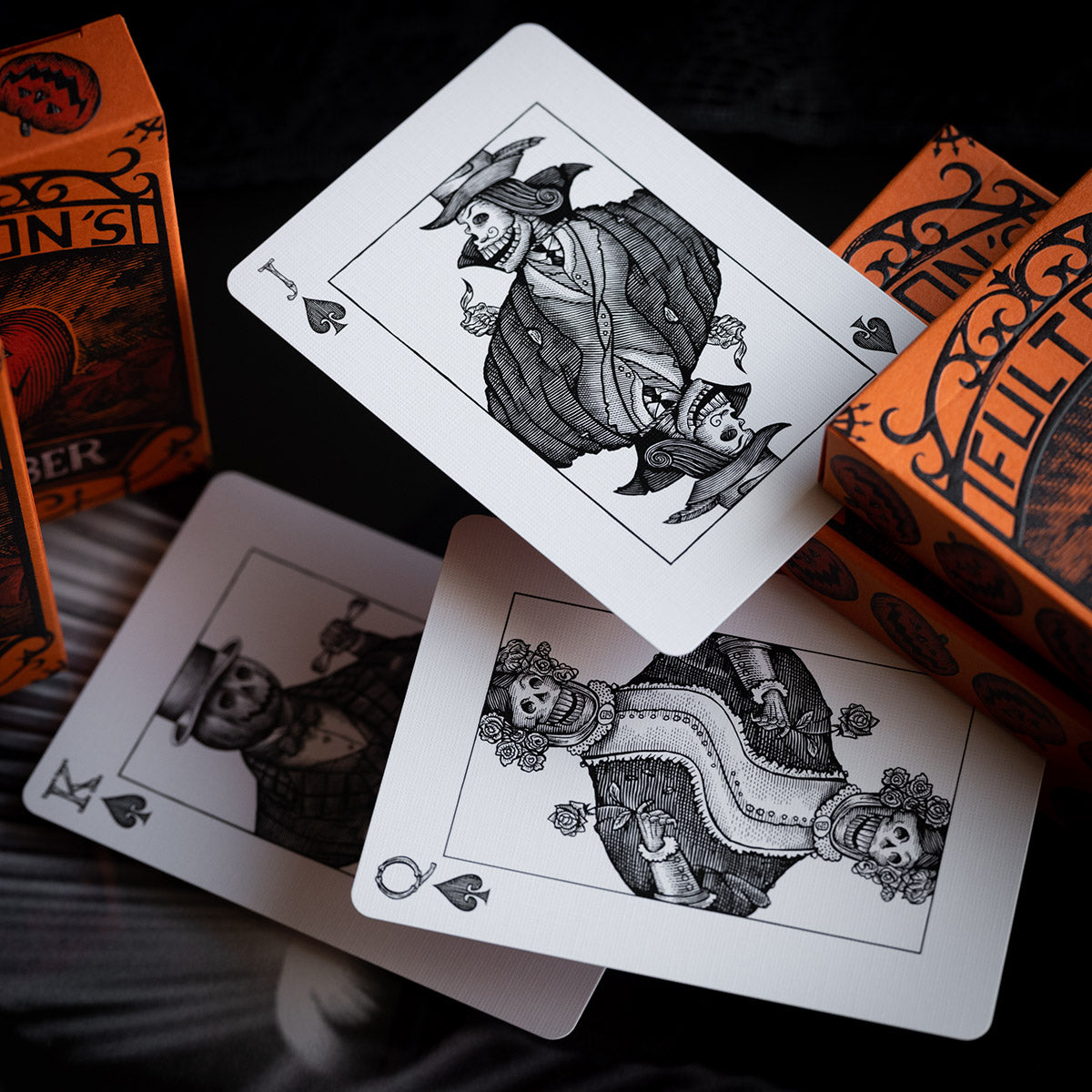 Fultons October Pumpkin Orange Playing Cards - V2