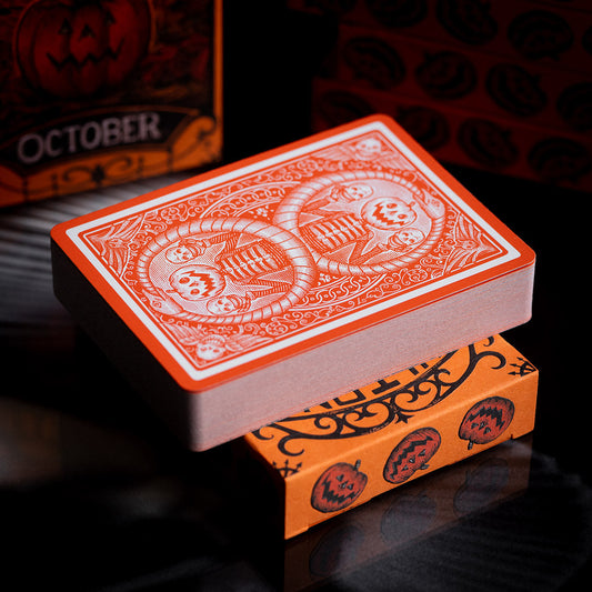 Fultons October Pumpkin Orange Playing Cards - V2