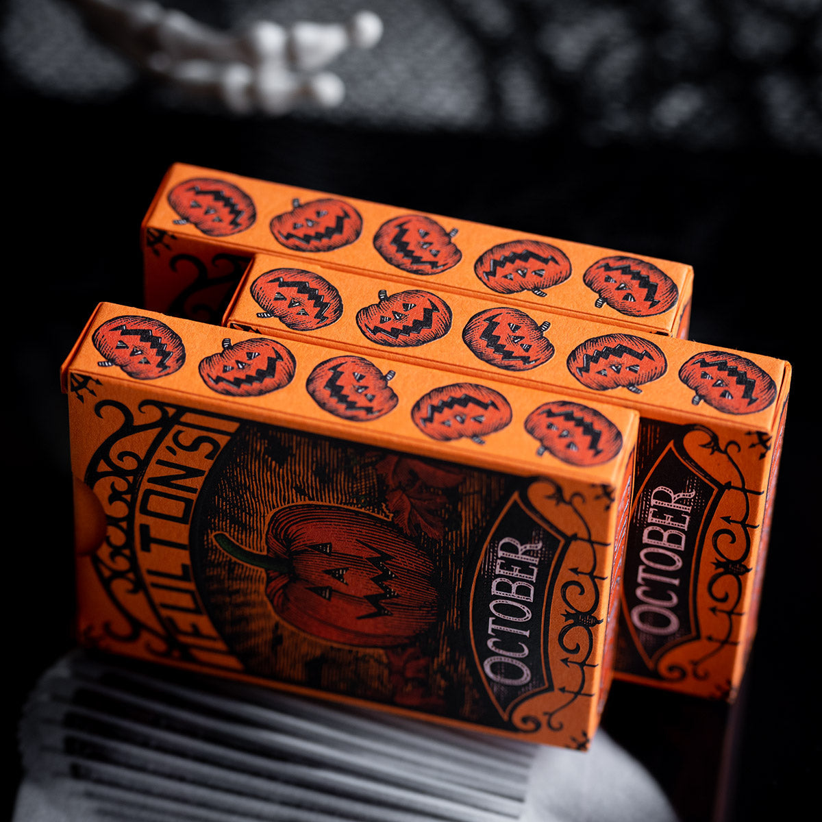 Fultons October Pumpkin Orange Playing Cards - V2