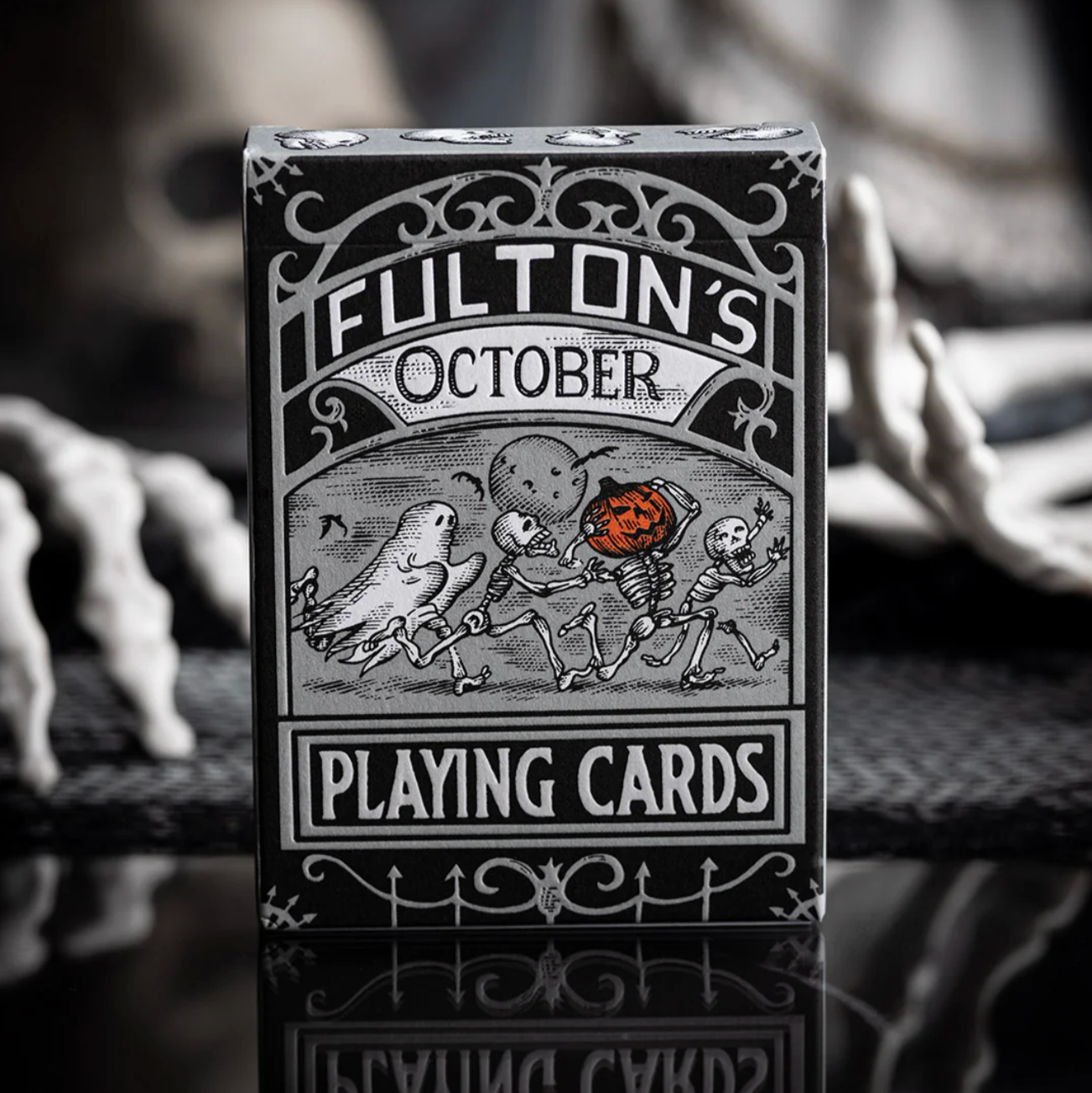 FULTONS OCTOBER TOMBSTONE GREY PLAYING CARDS