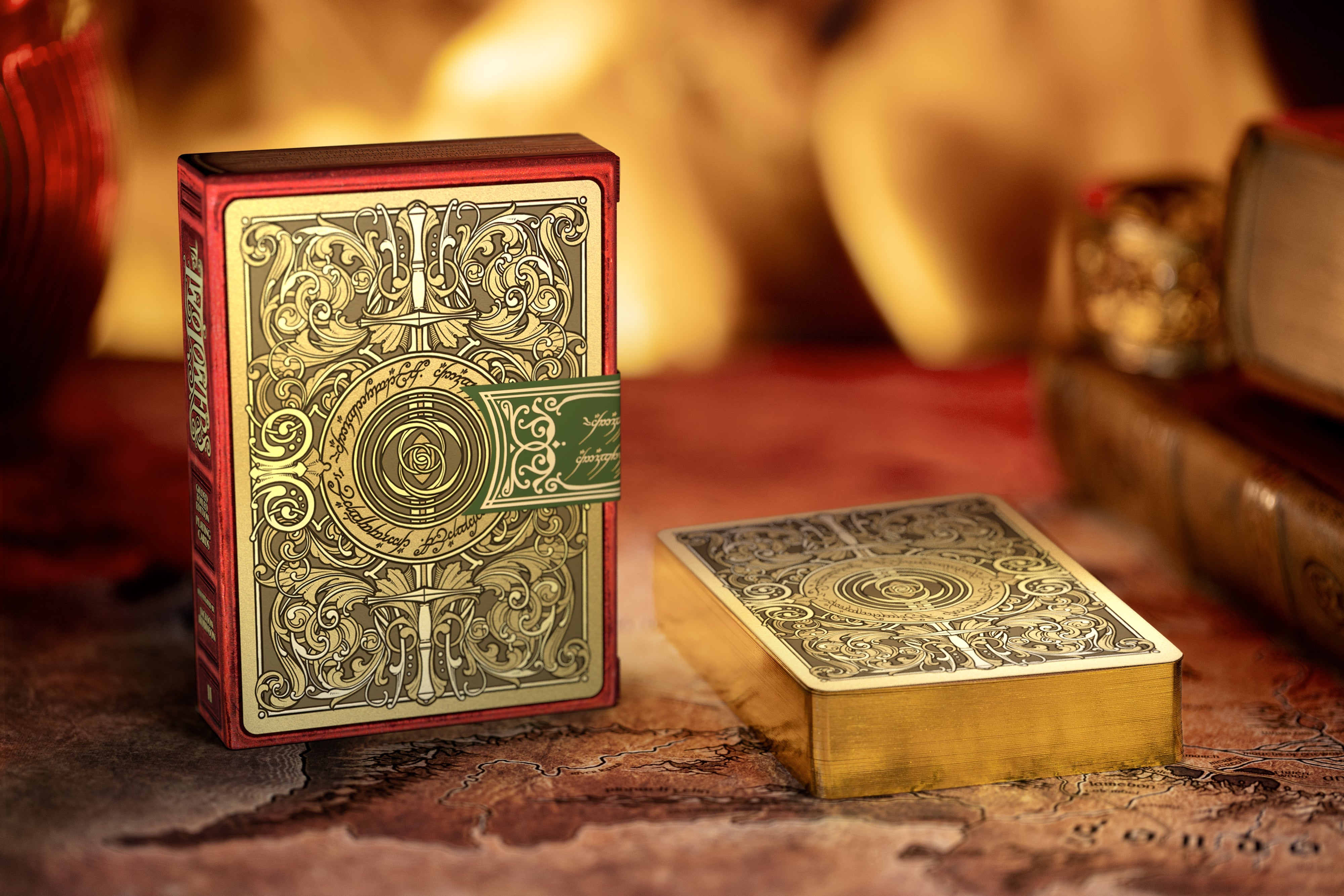 Foil and Gilded Edition LOTR Two Towers Playing Cards – Rare
