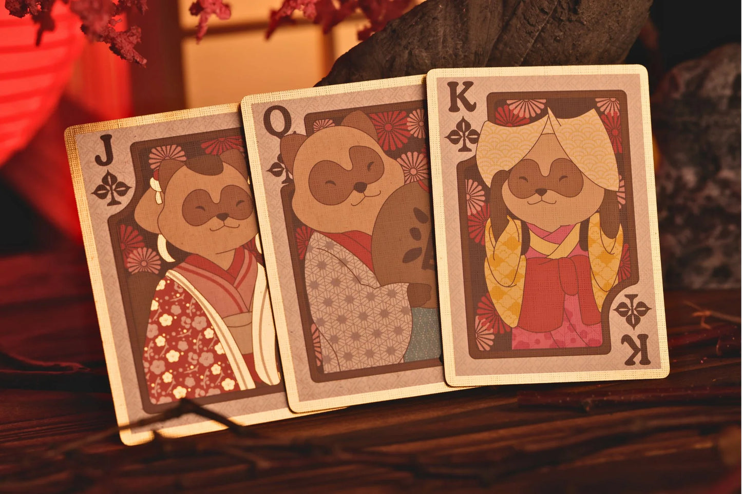 Tanuki Yukaku Playing Cards - Gilded Yukaku Tales