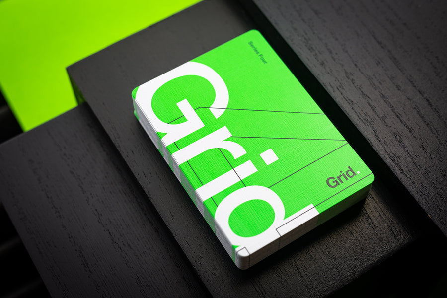 Grid Series Four Typographic Playing Cards Playing Cards by Luke Wadey