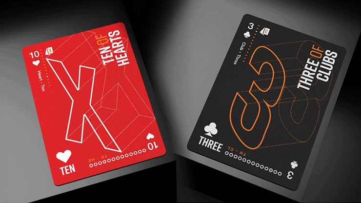 Grid Series Six Typographic Playing Cards