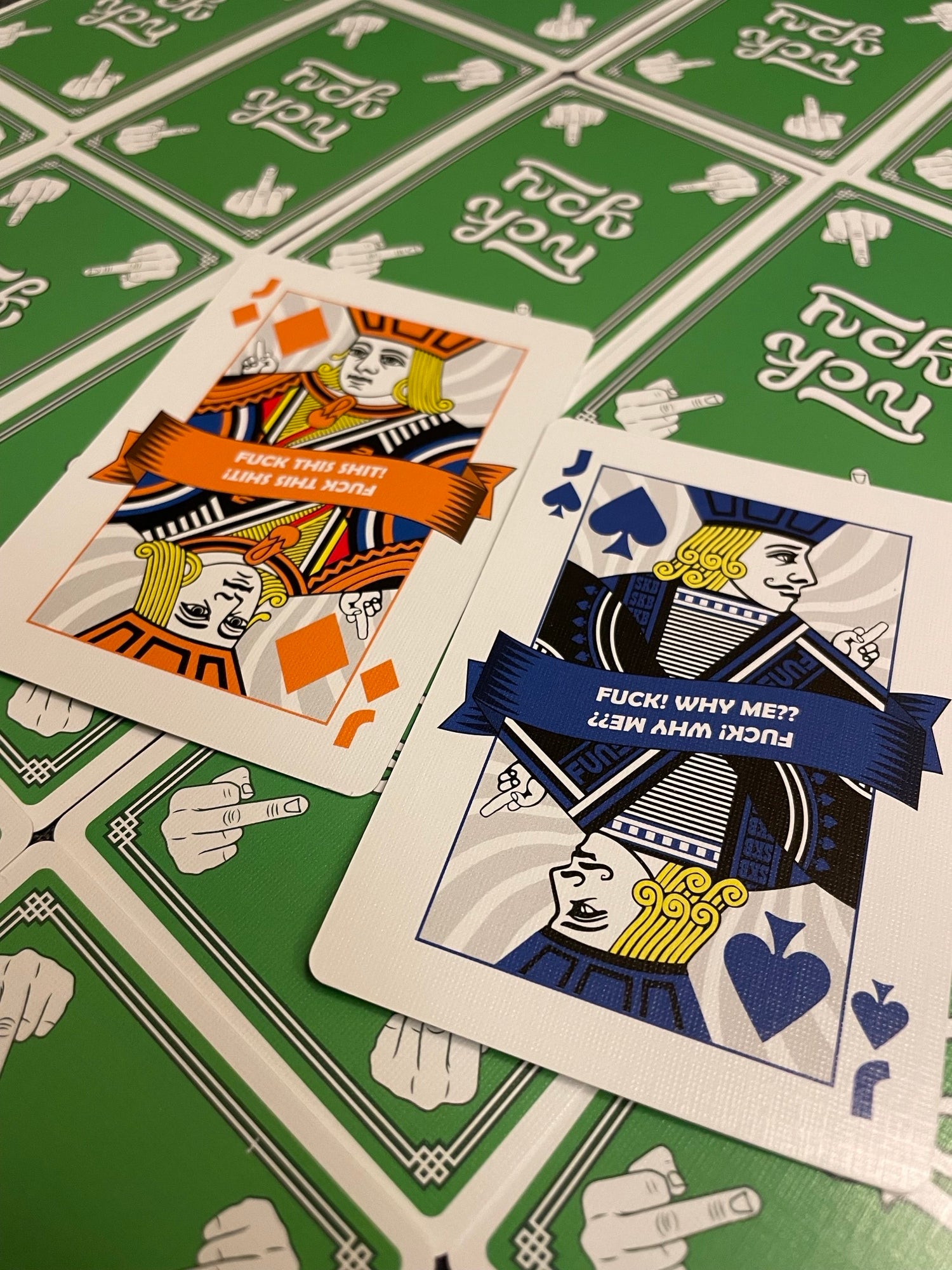 Two Words One Finger Playing Cards Playing Cards by Playing Cards