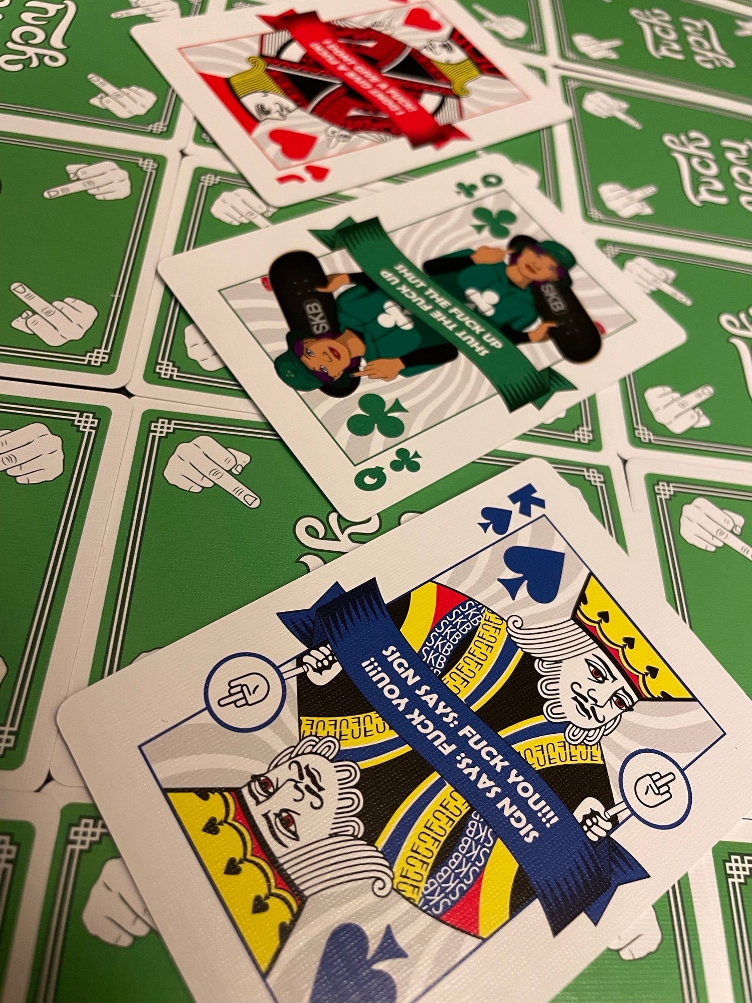 Two Words One Finger Playing Cards Playing Cards by Playing Cards