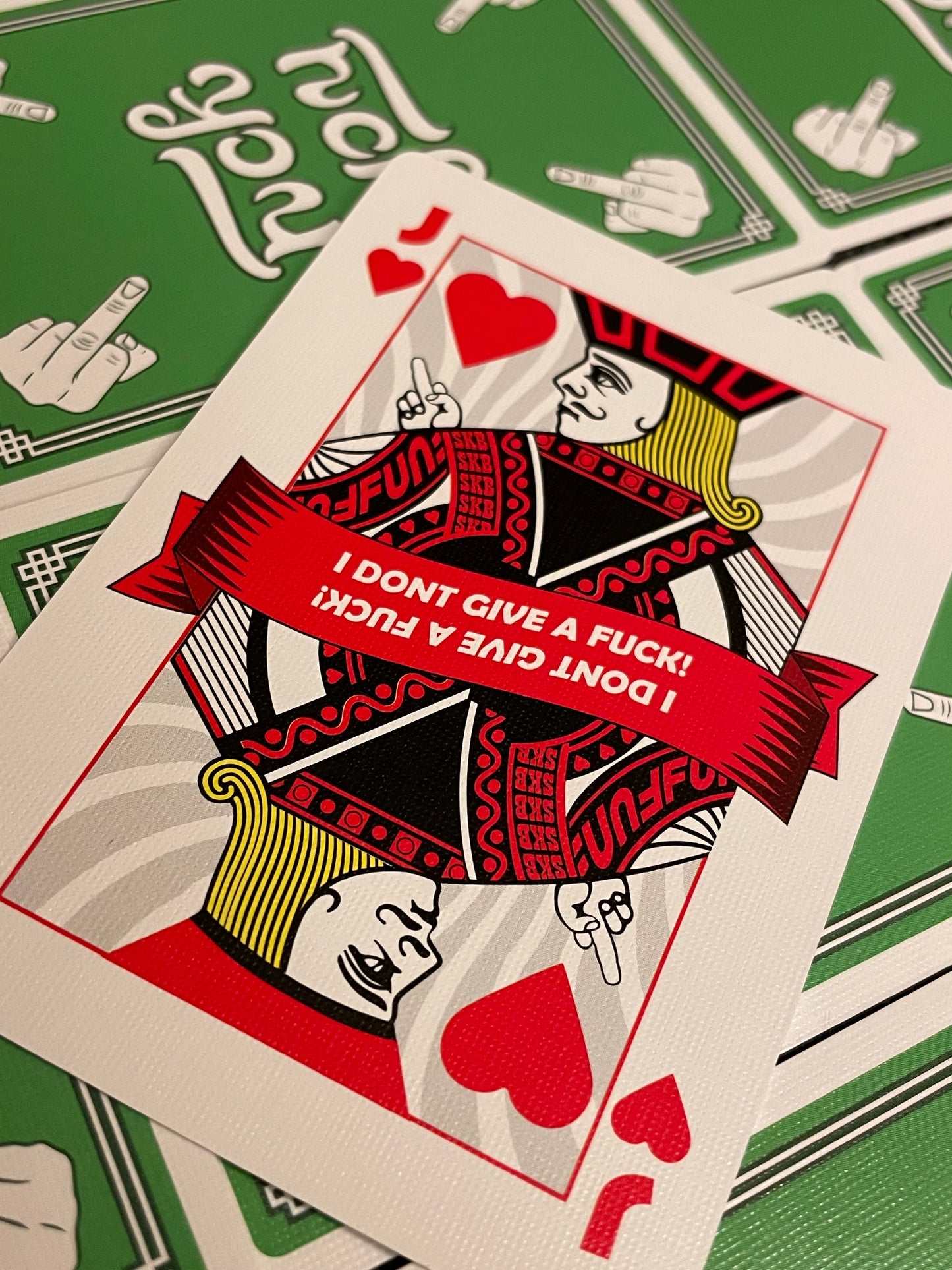 Two Words One Finger Playing Cards Playing Cards by Playing Cards