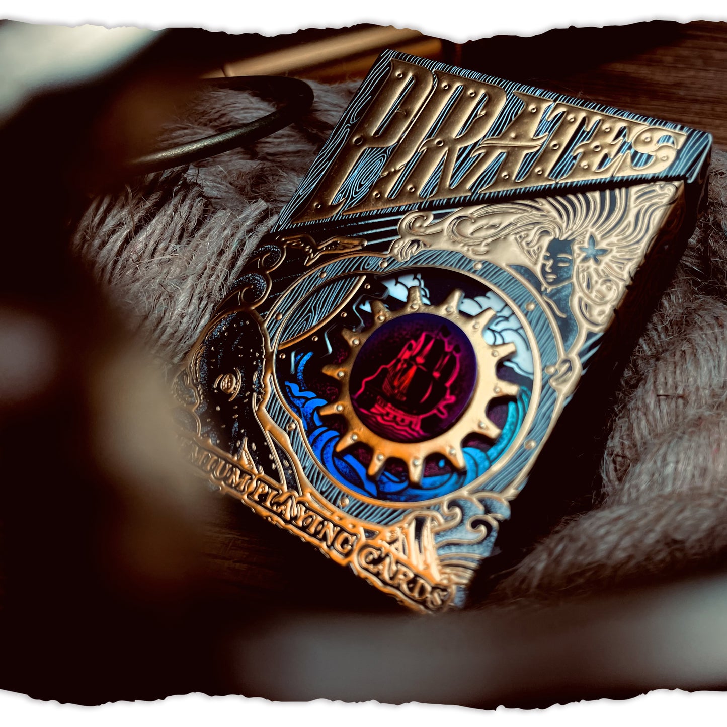 Pirate Playing Cards Night Edition with Mechanical Gear Box