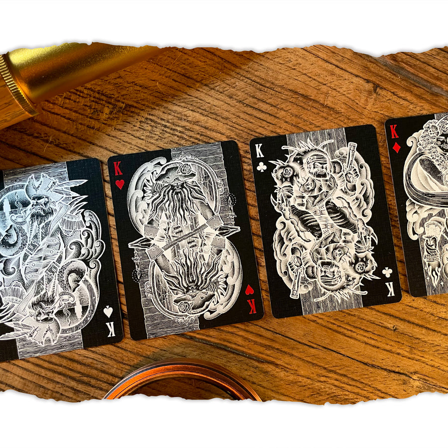 Pirate Playing Cards Night Edition with Mechanical Gear Box