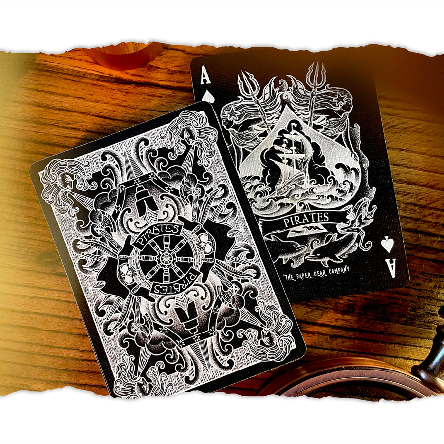 Pirate Playing Cards Night Edition with Mechanical Gear Box