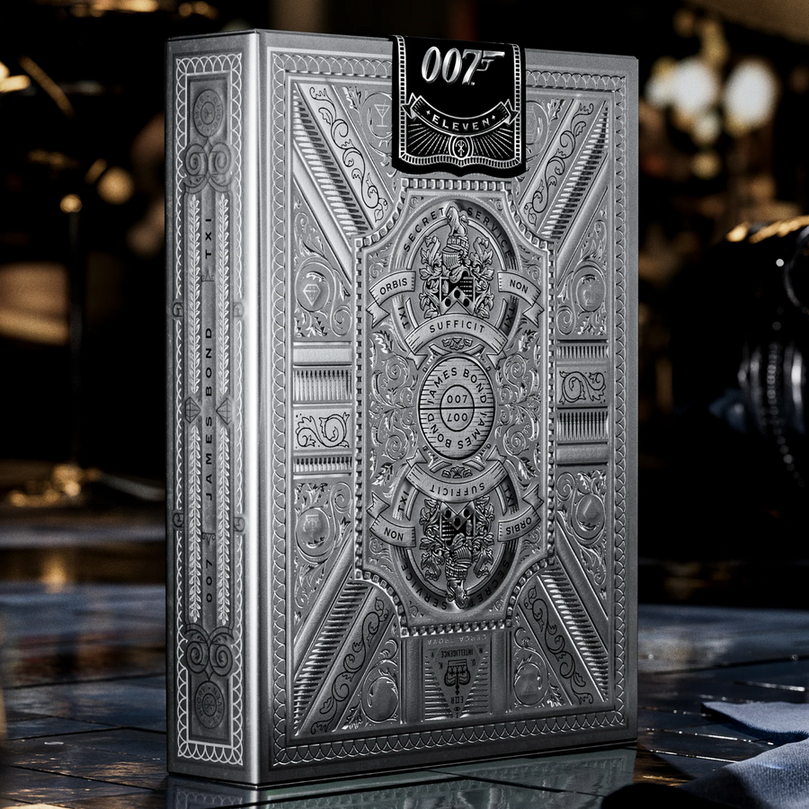 The James Bond Silver Edition premium playing cards by Theory11 are inspired by the legendary 007 film series.