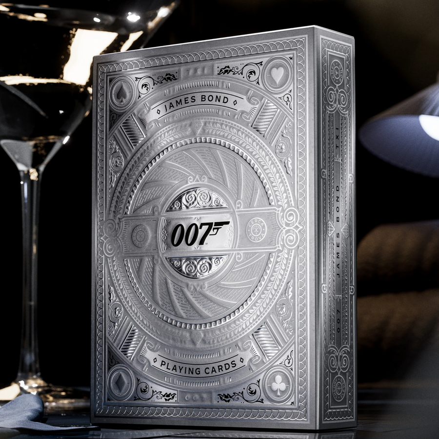 The James Bond Silver Edition premium playing cards by Theory11 are inspired by the legendary 007 film series.