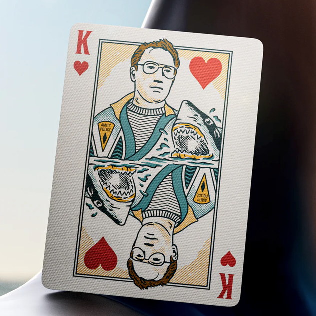 King of Hearts playing cards from Jaws 50th anniversary deck