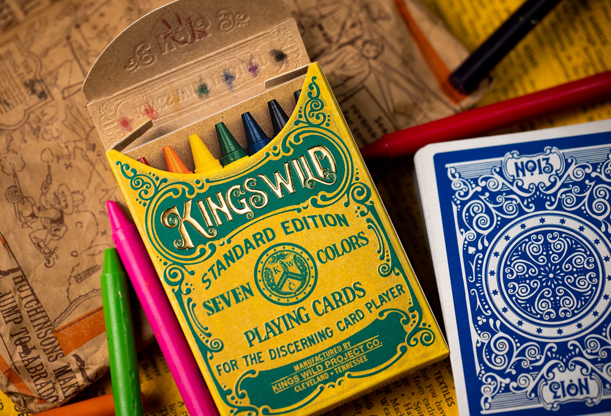 Crayon Playing Cards by Kings Wild Project – Rare Playing Cards