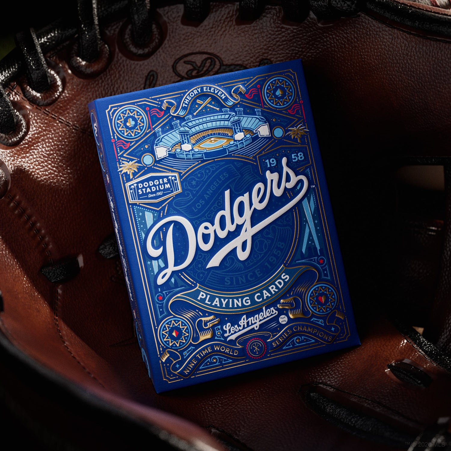 Blue Dodgers playing cards