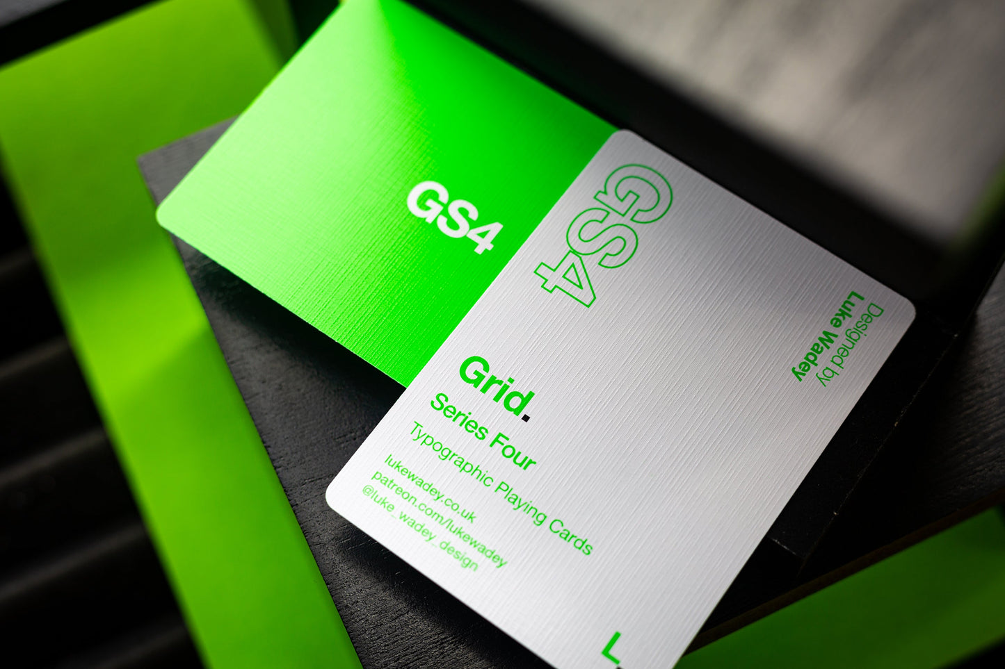 Grid Series Four Typographic Playing Cards Playing Cards by Luke Wadey