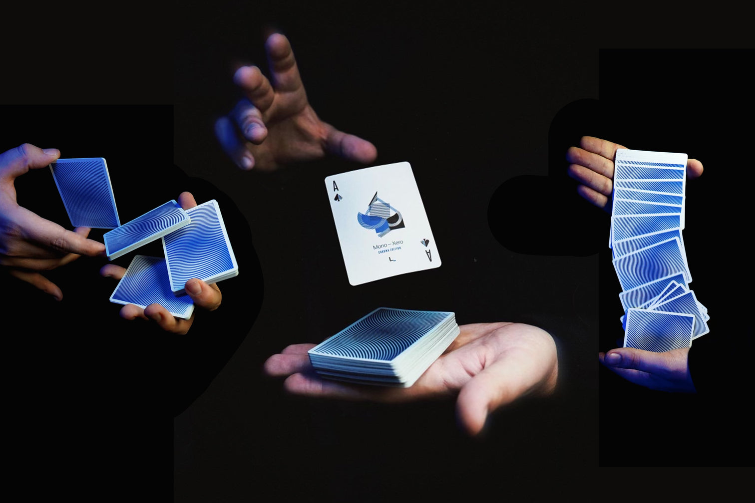 Mono Xero Chroma Edition Playing Cards - Blue Playing Cards by Luke Wadey