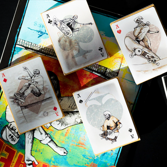 Lance Mountain Skating Skeletons Playing Cards