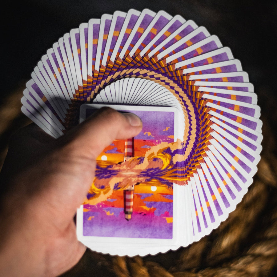 Lighthouse Dusk Playing Cards by Emily sleights 52