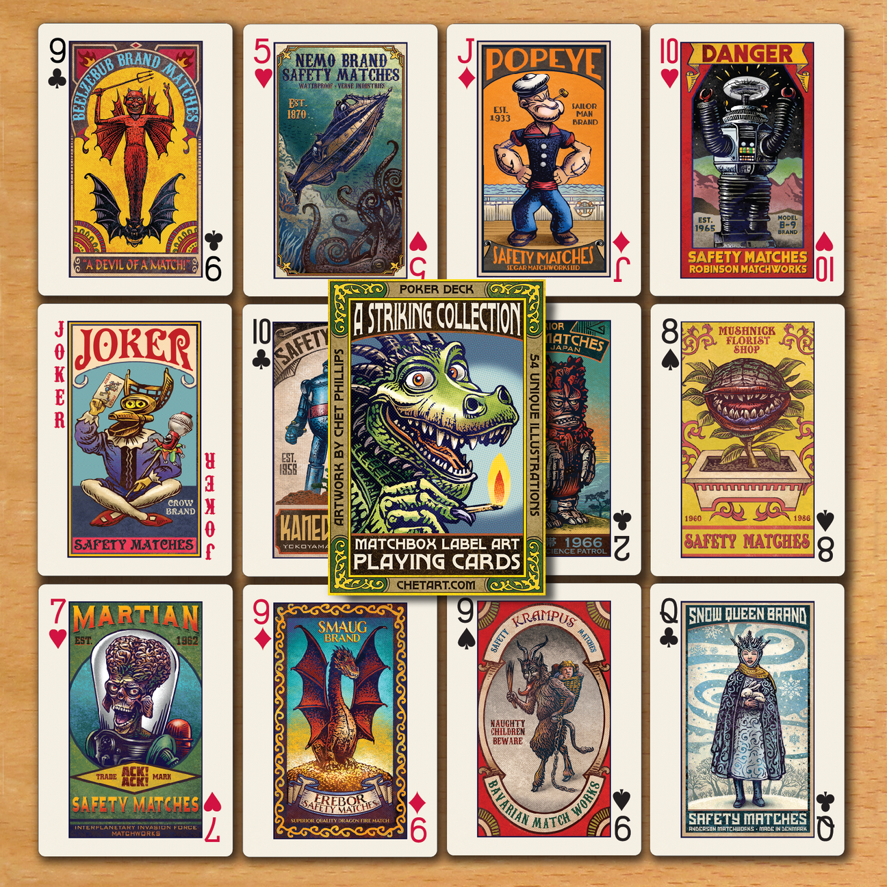 Matchbox Label Art Playing Cards