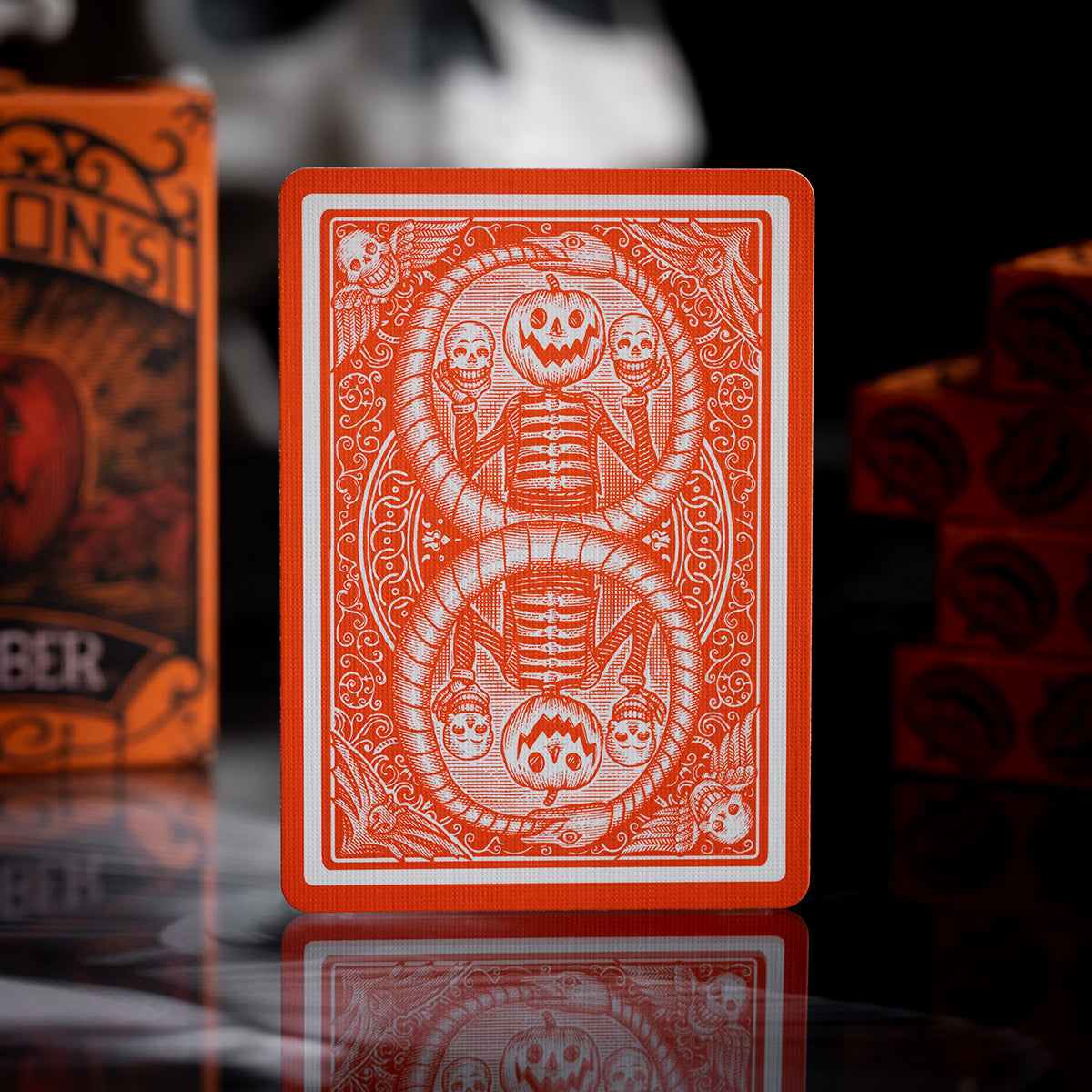Fultons October Pumpkin Orange Playing Cards - V2