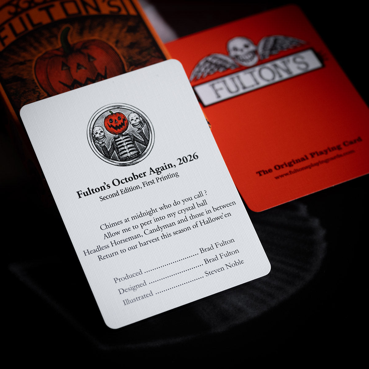 Fultons October Pumpkin Orange Playing Cards - V2