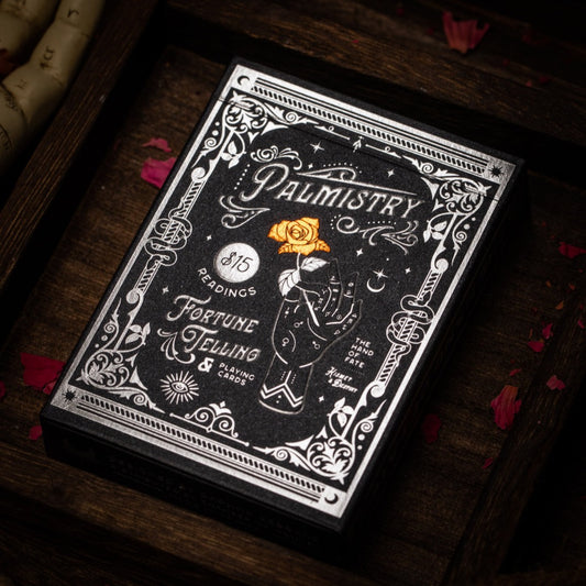 Silver Sable Palmistry Playing Cards Playing Cards by Riffle Shuffle Playing Card Company