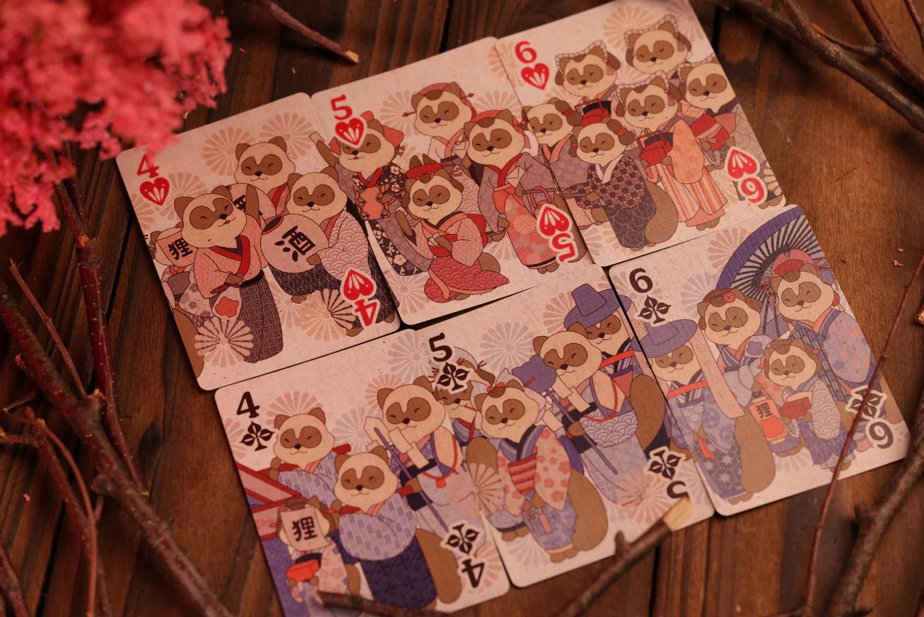 Tanuki Yukaku Playing Cards - Oiran-Dochu Edition