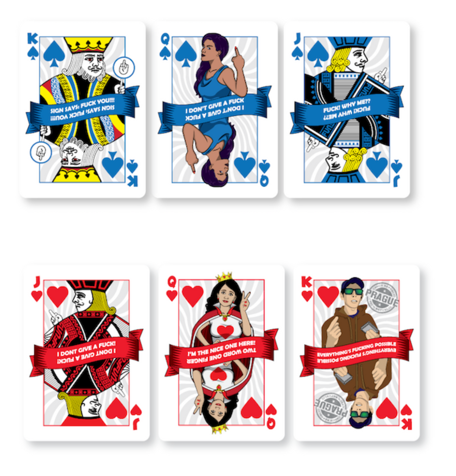 Two Words One Finger Playing Cards Playing Cards by Playing Cards
