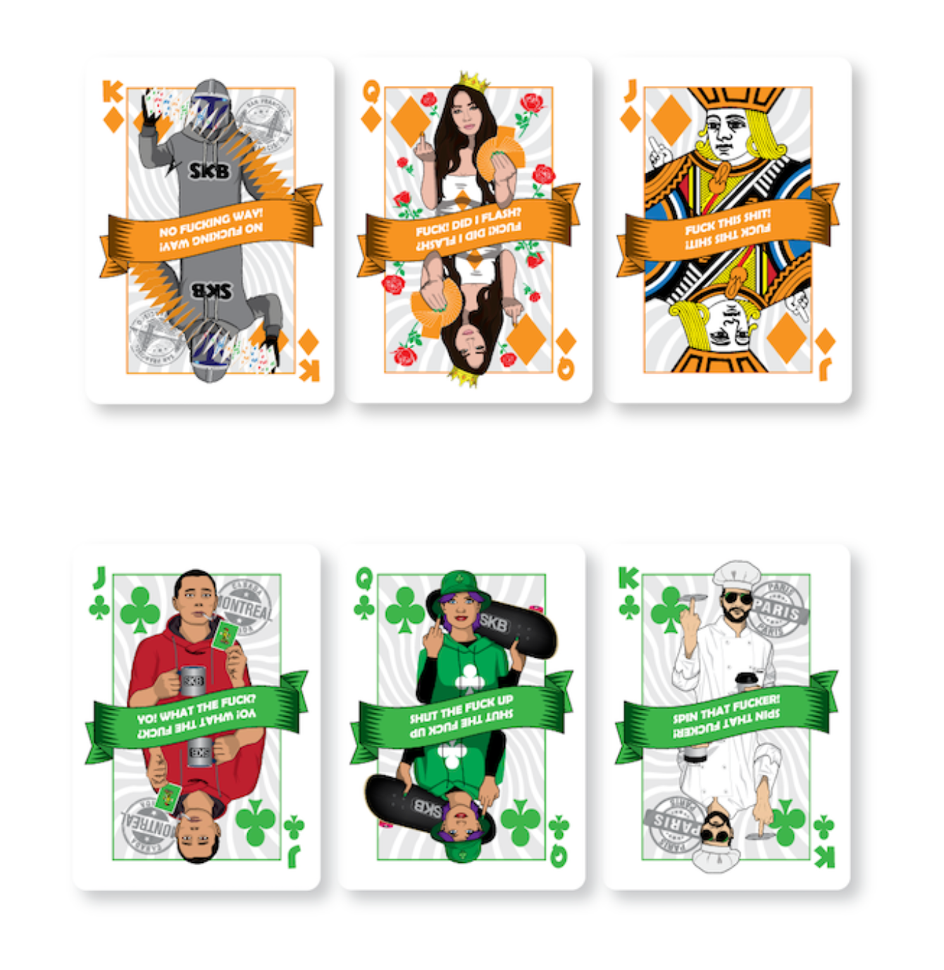 Two Words One Finger Playing Cards Playing Cards by Playing Cards