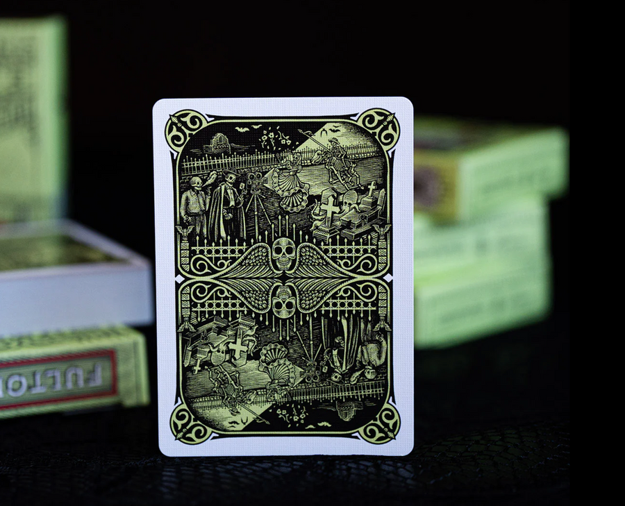 FULTON'S DAY OF THE DEAD GREEN EDITION Playing Cards by Fultons Playing Cards