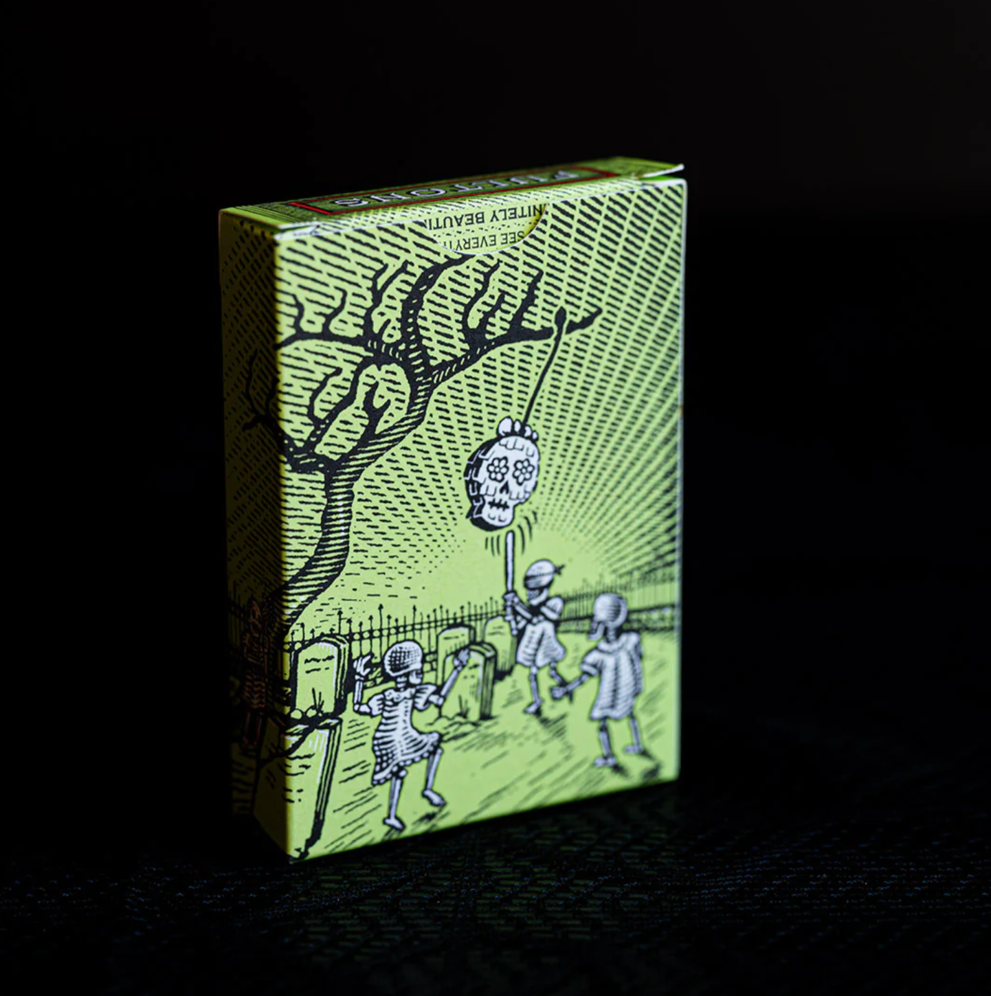 FULTON'S DAY OF THE DEAD GREEN EDITION Playing Cards by Fultons Playing Cards