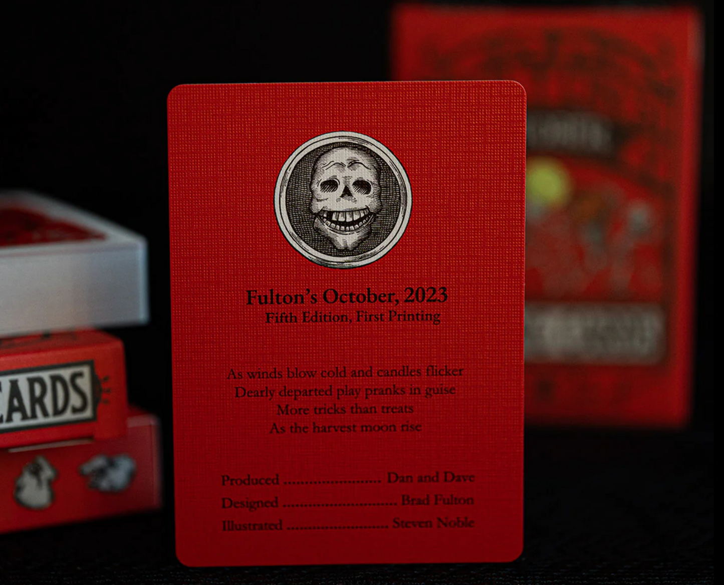 Red Fultons October Playing Cards Playing Cards by Fultons Playing Cards