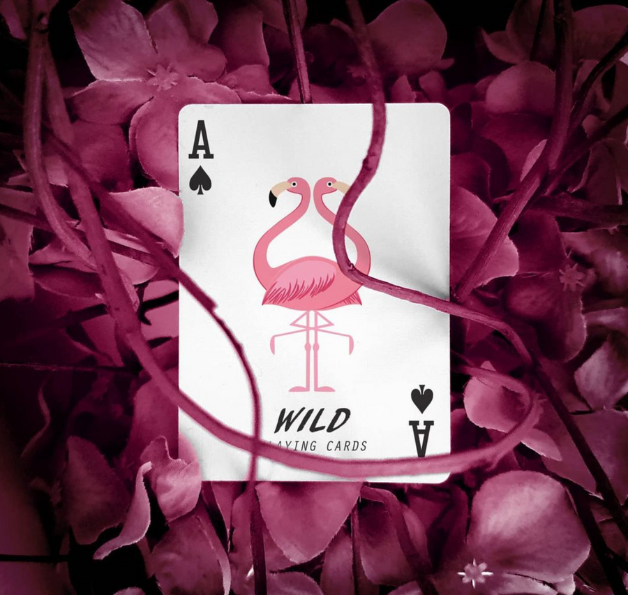 Wild Flamingo Playing Cards Playing Cards by RarePlayingCards.com